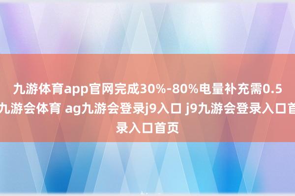 九游体育app官网完成30%-80%电量补充需0.5h-九游会体育 ag九游会登录j9入口 j9九游会登录入口首页