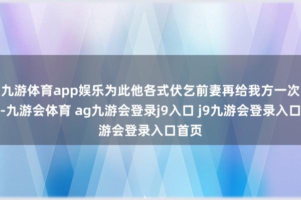 九游体育app娱乐为此他各式伏乞前妻再给我方一次契机-九游会体育 ag九游会登录j9入口 j9九游会登录入口首页