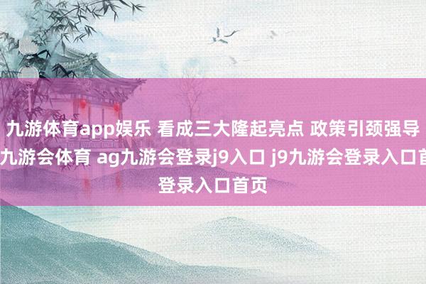 九游体育app娱乐 看成三大隆起亮点 政策引颈强导向-九游会体育 ag九游会登录j9入口 j9九游会登录入口首页